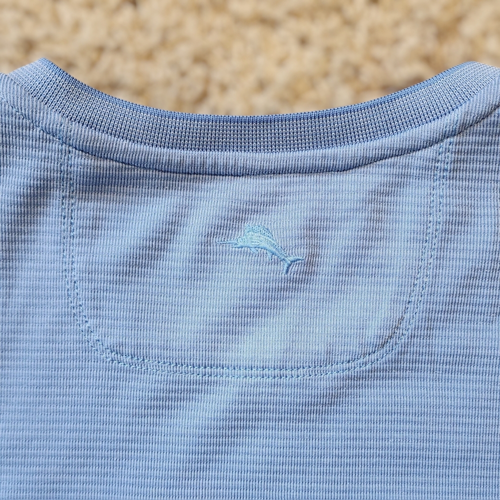 Tommy Bahama 2XL Blue Island Zone V Neck Luxury Resort Shirt XXL - Picture 5 of 9